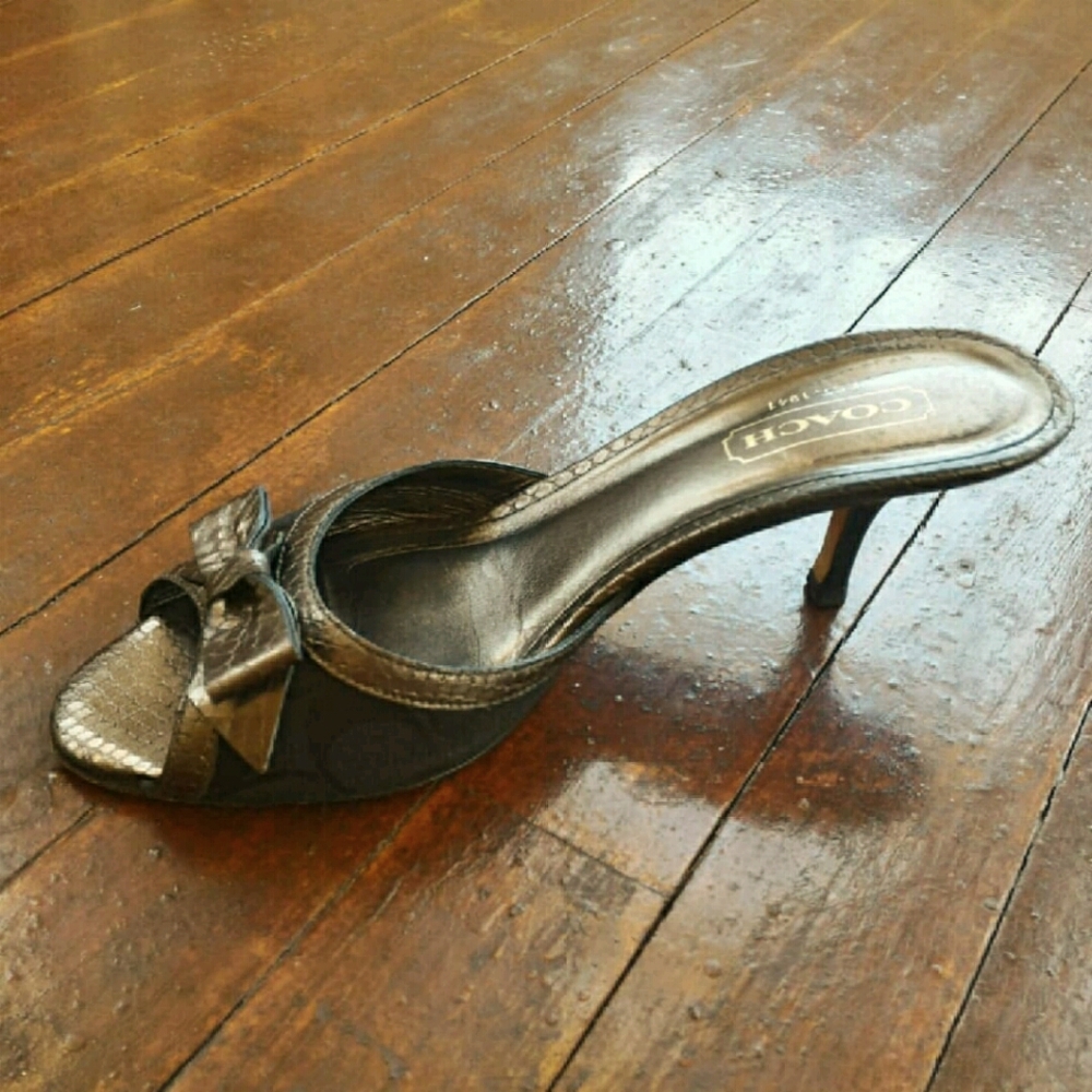 Coach Black mid heel Sandal